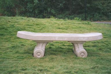 Four skateboard benches surround the park